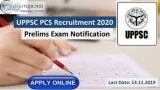 UPPSC PCS Recruitment 2020 Prelims Exam Notification Apply Onlin