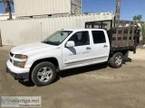 2009 CHEVROLET COLORADO CREW CAB FLATBED TRUCK 4076