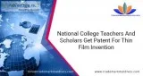 National College Teachers And Scholars Get Patent For Thin Film 
