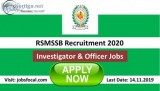 RSMSSB Recruitment 2020 (97) Investigator and Officer Jobs Apply