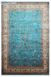 Turq Jewel Handknotted Kashmir Silk Area Rug - Yak Carpet