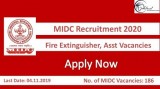 MIDC Recruitment 2020 (186) Fire Extunguisher Asst Vacancies App