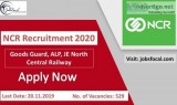 NCR Recruitment 2020 (529) Goods Guard ALP JE North Central Rail