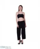 Black Color Cotton Fabric CAPRI for Womens