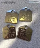 Etiqueta humanos cremados restos metal identificaci&oacute n