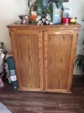 CUSTOM MADE OAK CDMOVIE STORAGE CABINET