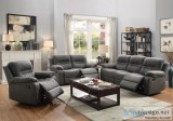 Brand New 3pc Set Slate BlueGrey Breathable Recliners
