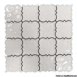Magnolia 2X2 White Square Ceramic Mosaic - Tilesbay.com