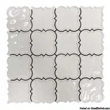 Magnolia 2X2 White Square Ceramic Mosaic - Tilesbay.com