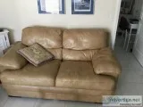 leather hidebed sofa and love seat