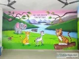 Nursery school wall painting in Hyderabad