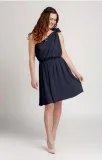 One Shoulder Knee Length Chiffon Bridesmaid Dress brides made