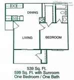 1 Bedrooms