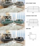 New Modern Sofa Set Sofa Loveseat in 3 Gorgeous Colors Plush Pol