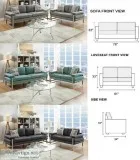 New Modern Sofa Set Sofa Loveseat in 3 Gorgeous Colors Plush Pol