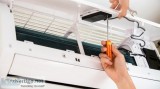 Open up the AC for repair by AC repair North Miami