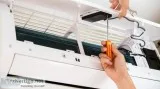 Open up the AC for repair by AC repair North Miami