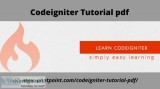 Codeigniter Tutorial pdf