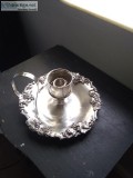 Silver candle holder