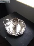 Silver candle holder