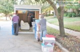 Loading and unloading containers and storage pads.