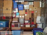Loading and unloading containers and storage pads.