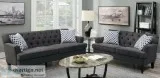 Slate Grey  Make a Unique Statement on Luxurious Velveteen Sofa 