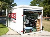 Loading and unloading containers and storage pads.