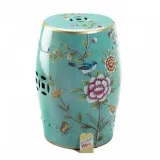 Antique Floral Garden Stool