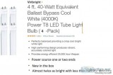Four foot LED light bulbs - New 4 ea.