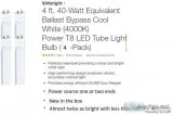 Four foot LED light bulbs - New 4 ea.
