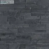 Midnight Ash Peel and Stick Stacked Stone