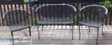 WROUGHT IRON BENCH(1) and CHAIRS (2) SET