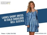 Ladies Cold Shoulder Dress - Exist Inc