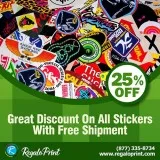 25% Discount On All Stickers With Free Shipment  RegaloPrint