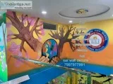 Nursery cartoon wall painting in Hyderabad