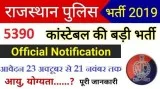 Rajasthan Police Constable Recruitment 2019