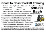 OSHA Compliance forklift certification