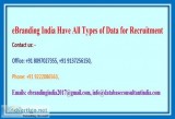 eBranding India Have All Types of Data for Recruitment