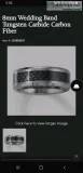 Tungsten Carbide mens ring