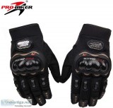 Probiker Synthetic Leather Motorcycle Gloves (Black XL)