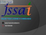 Online Fssai license in Ahmedabad