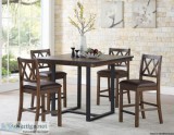 Rustic Contemporary 5 Piece Counter Height Dining Set
