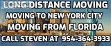 Long Distance Relocation to New York From Coral Springs Florida 