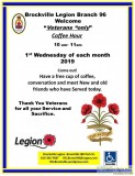 Veterans free coffee hour Wednesday December 4th 2019