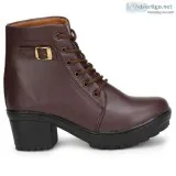 FASHIMO Women s Leather Ankle Boots