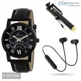 Combo of Men s Analog Watches with Mobile Accessories