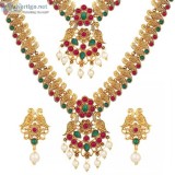 Shining Diva Fashion Latest Combo Design Pearl Necklace Set for 