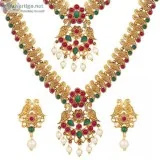Shining Diva Fashion Latest Combo Design Pearl Necklace Set for 