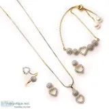 Zeneme American Diamond Traditional Fashion Jewellery Combo of N